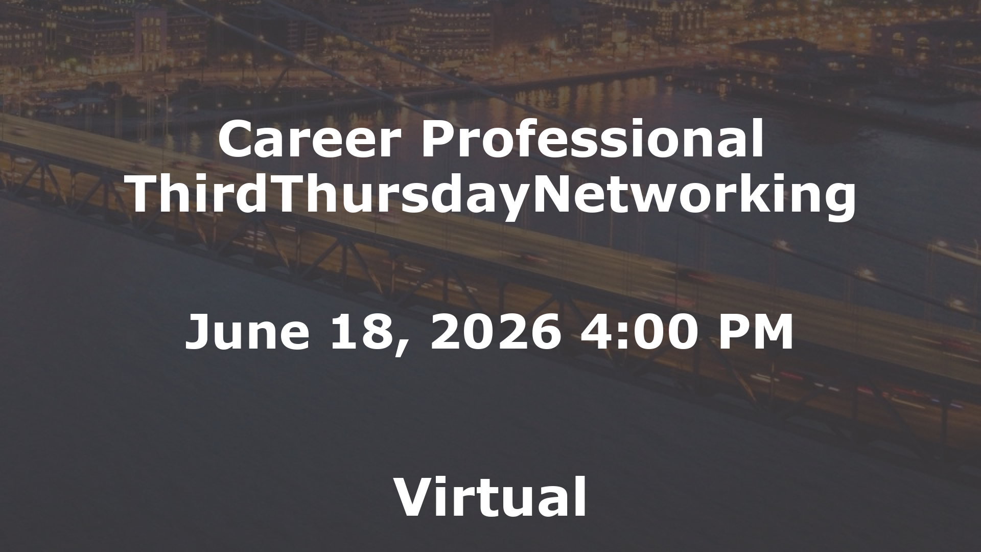 Career Professional ThirdThursdayNetworking event image